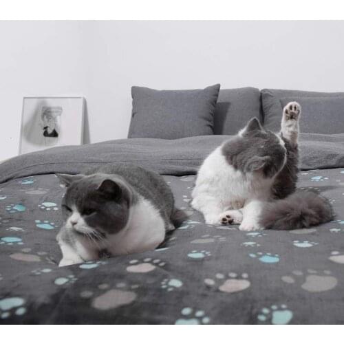 Fluffy Soft Pet Dog Blanket Warm Flannel Fleece Washable Throw Blanket Small Medium Large Dog Bed For Cat Kitten Puppy Cat Mat