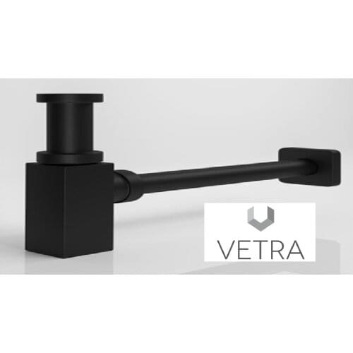 SIFON black square extendable LATON cast gaskets beautifying washbasin VETRA