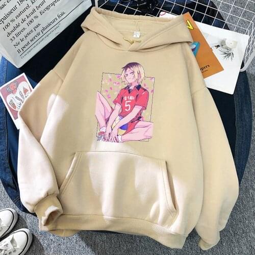 Kozume Kenma Hoodies Men Harajuku Fleece Pullover Anime Hoody Fashion Loose Haikyuu Hoodie Hip Hop Fleece Second element Clothes