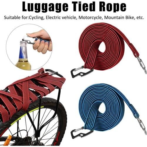 Bicycle Racks Cargo Tied Rope Carbon Steel Hook Hasp Luggage Carrier Retractable Elastic Band Cargo Straps Rope Cycling Supplies