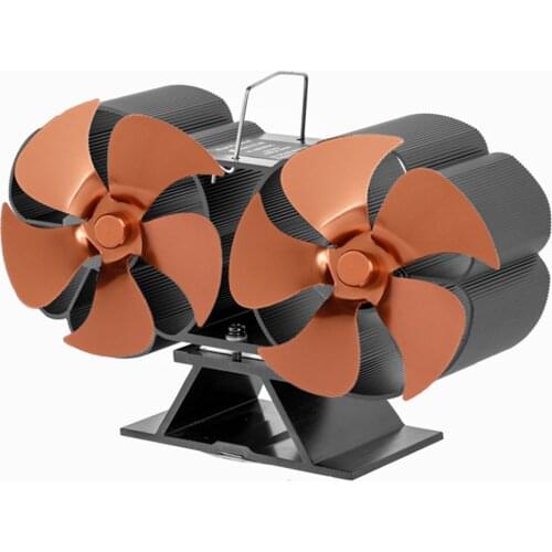10 Blade Aluminum Alloy Blades Stove Fan Heat Powered Eco Fireplace Fan Log Burner Fuel Saving Fireplace Accessories New