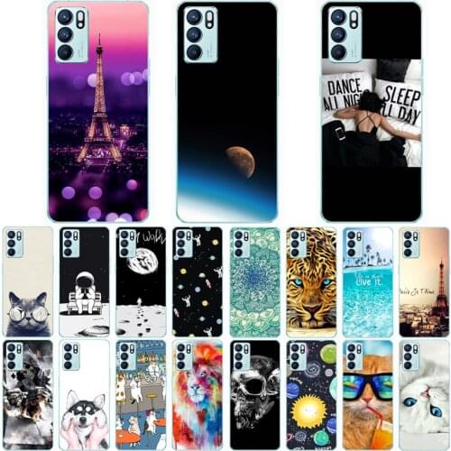 For OPPO Reno 6 for OPPO Reno 6 Pro Case Fashion Silicone Soft TPU Cute Back Cases for OPPO Reno 6 Plus Phone Cover Funda Coque