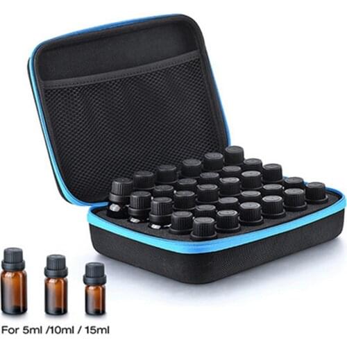 Essential Oil Finishing Storage Box 30 Grid Oil Nail Polish Finishing Storage Suitcase Portable Foam Insert Finishing Storage