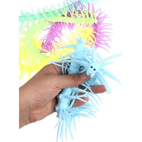 1pc color long centipede stretch caterpillar decompression long centipede stretch caterpillar decompression childrens toy