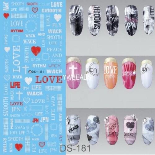 1pcs Christmas Snowflakes Nail Stickers Letter Butterfly Nail Decals Slider DIY Nail Art Decoration Water Sticker Manicure Tips