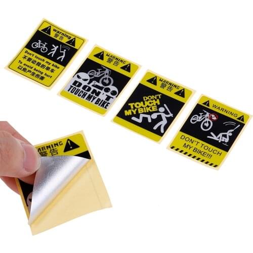 DONT TOUCH MY BIKE Bicycle Waterproof Decorative Warning Sticker Waterproof Decal Cycling Accessories
