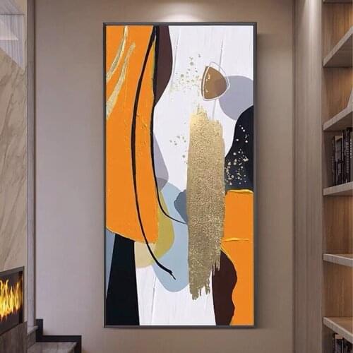 100%Hand Painted Oil Painting Porch Decorative Canvas Painting Home Decoration Large Wall Corridor Mural Light Luxury Wall Art