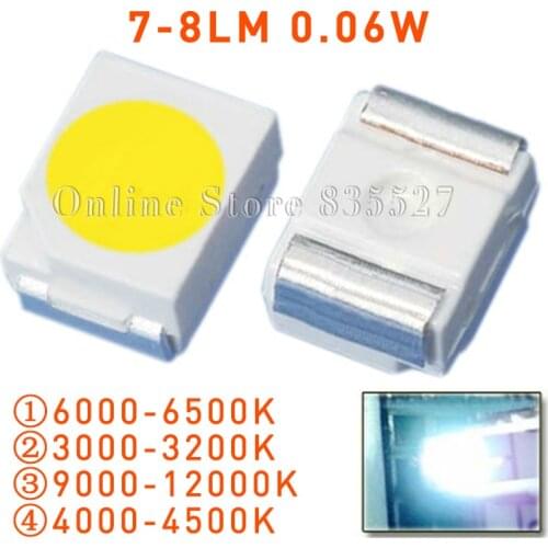 20,000PCS/LOT 1210 3528 SMD LED super higt bright nature / warm / cool white light-emitting diodes 7-8LM lamp bead s