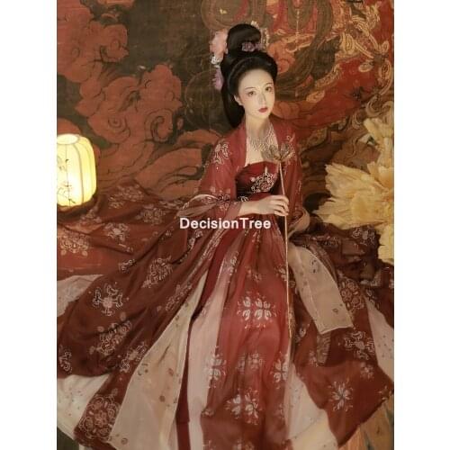 2021 lady casual hanfu traditional chinese costumes ancient retro dance dress woman fairy princess dress stage performance