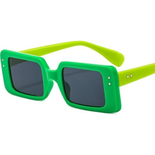 2021 Fashion Square Sunglasses Women Brand Designer Vintage Sun Glasses Female Colorful Frame Eyewear Unisex Retro UV400 Oculos