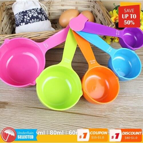 Large 5PC Set Color Measure Of Kitchen Spoons Of Measurement Tools Of Cooking Spoons Size L. Kichen Accessories Tool