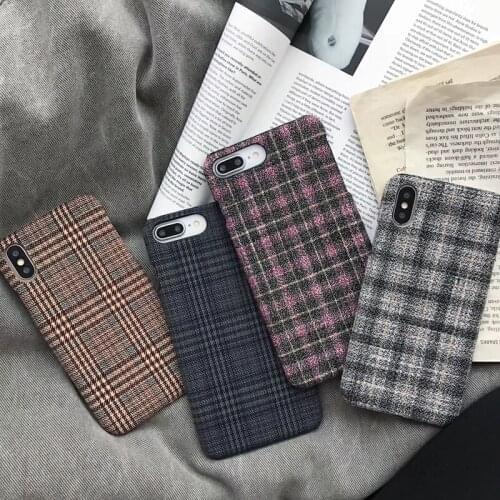 Plush Fabric Phone Case For iPhone X Xs Max Xr 8 7 6s 6 Plus Autumn New Cloth Back Cover Soft Warm Cases