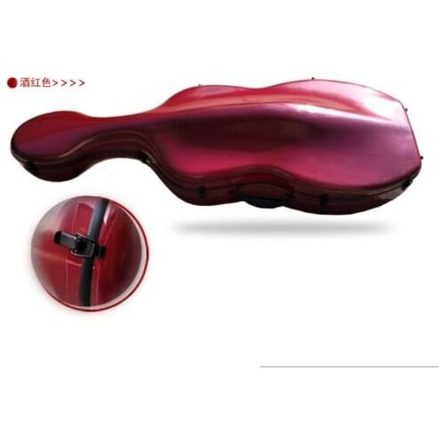 Nice red color carbon fiber cello case 4/4.strong,light in weight