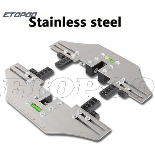 Double line single line stainless steel aluminum alloy guide ruler elevator guide positioning ruler gauge school guide ruler