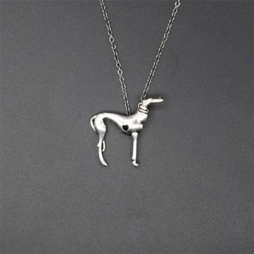 Elfin Trendy Italian Greyhound Necklace Fashion SLOUGHI Jewellery Spanish Grey Hhound Whippet Pendant Necklace Women