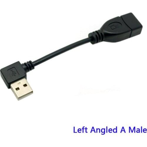 10cm USB2.0 Male to Female extension cable 90 degree angled USB data & charge cable