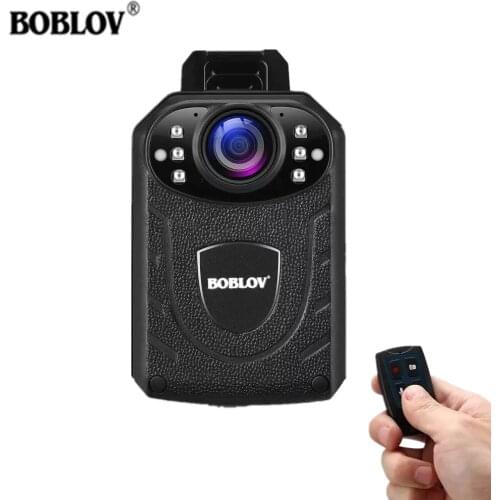 BOBLOV KJ21 Pro BodyCamera HD1296P KJ21 Updated Police Camera Mini Body Mounted Surveillance Cam Night Vision External Lens