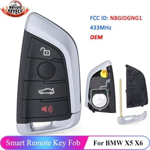 KEYECU Blue Remote Key Fob 3 Button 868MHz/315MHZ/433MHZ PCF7953 for BMW F Chassis FEM / BDC CAS4 CAS4