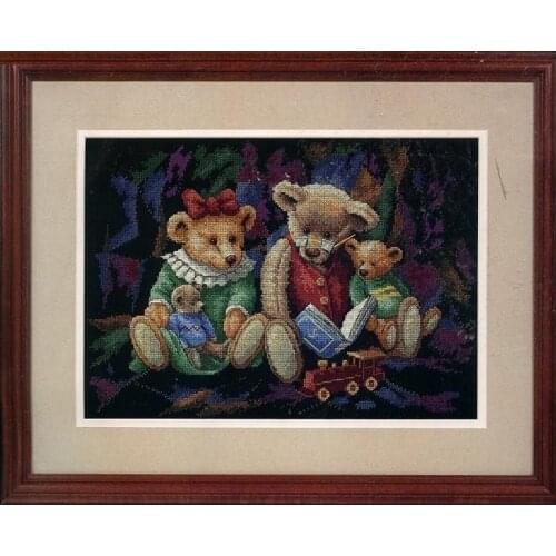 Gold Collection Counted Cross Stitch Kit Storytime Bears Bear Story Time dim 35081