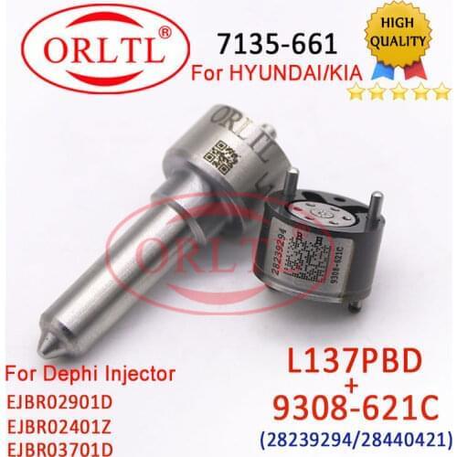 7135-661 Diesel Injecor Repair Kits Nozzle L137PBD and Valve 9308-621C for Injection EJBR02901D EJBR03701D and EJBR02401Z