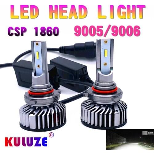 KULUZE Waterproof updated stable Led 9005 9006 Car Headlight Bulb CSP 1860 Chip H1 H3 H4 H7 H8 H11 H27 9012 HB3 HB4 6000K 12V Au