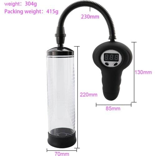 Male Display Automatic Penis Enlargement Pump Proextender Vacuum Erection Exercise Suction Extend Sex Toy for Men Stretcher