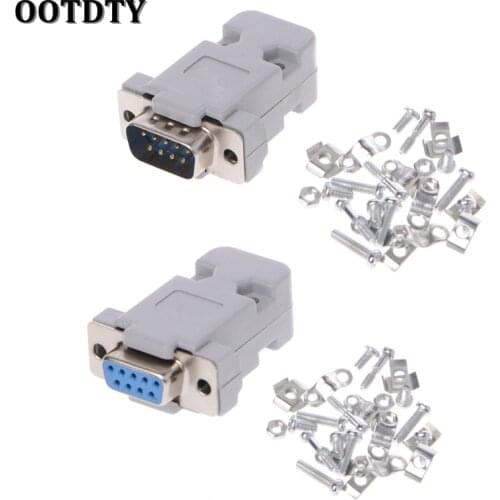 OOTDTY 5pcs/lot DB-9 DB9 RS232 Male Female Connector with socket D-Sub 9 pin PCB Connector