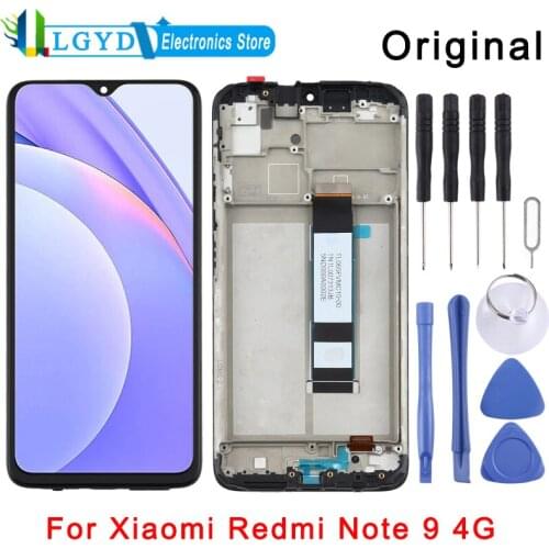 Original LCD Screen and Digitizer Full Assembly With / Without Frame for Xiaomi Redmi Note 9 4G