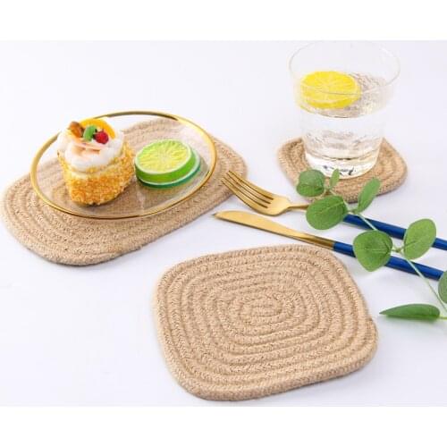 Table Padding Cup Mat Heat Resistant Heat Insulation Coaster Placemat Cotton Thread Hand-made