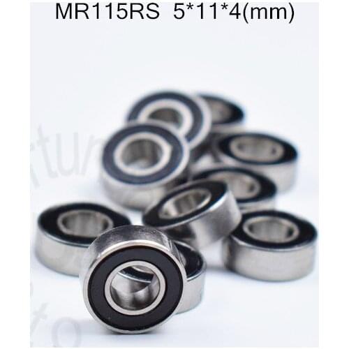 MR115RS 5*11*4(mm) 10pieces free shipping bearing ABEC-5 rubber Sealed Miniature Mini Bearing MR115 chrome steel bearings