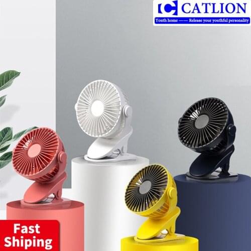 Desktop clip fan bedroom student dormitory 360-degree rotation mini small table fan three big wind