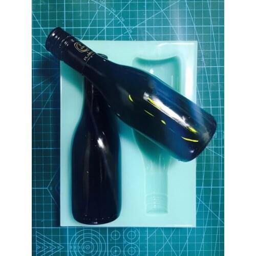 Wine Silicone Soap Mold Fondant Mold Silicone Candle Mold, Weddin Decoration New Arrival Bottles Soap Mold, Red Moulds PRZY