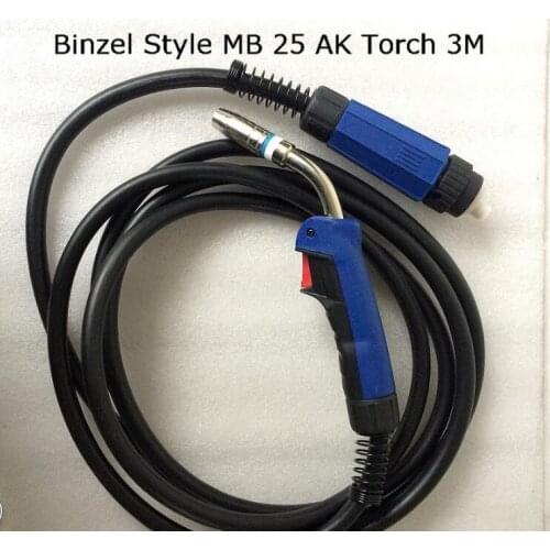 MB25 25AK Welding Torch Gun 3M Air-cooled Euro Quick Connector for MIG MAG Welding Machine Welder 1pcs