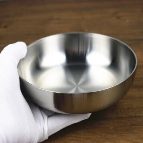Thick 304 Stainless Steel Bowl Single Layer 2mm Thick Dishes