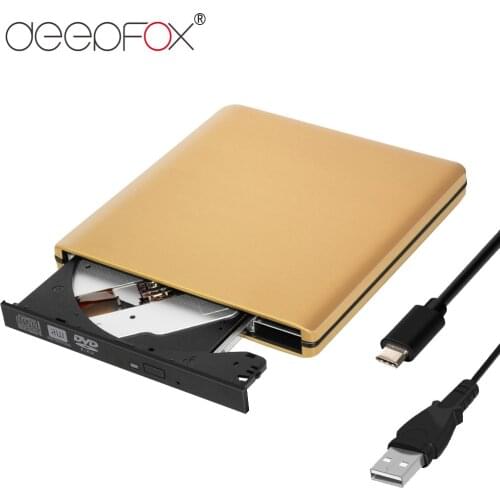 Deepfox New USB 3.1 Optical Drive External Type C CD/DVD-ROM DVD RW ROM DVD Burner For Macbook Lenovo Notebook Laptop