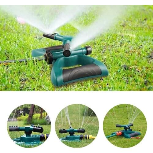 360Degree Lawn Rotating Sprinkler Large Base Plastic Automatic Sprinkler Large 3-prong Rotating Sprinkler Nozzle Water Sprinkler