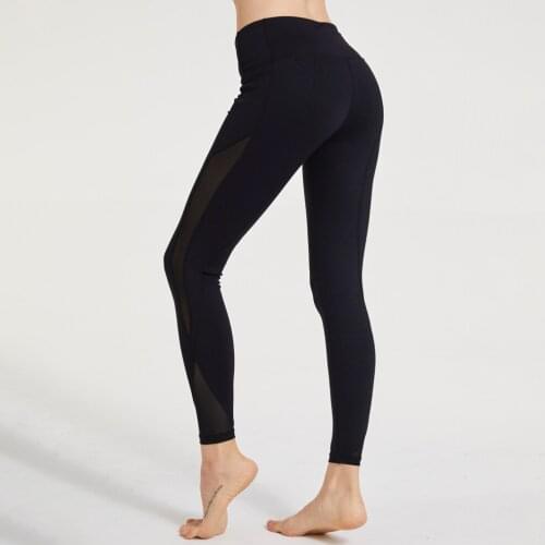 Womens Yoga Pants Fitness Running Workout Tights Tights Abdominal Side Pockets