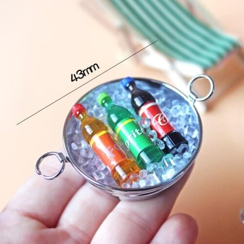 1/12 Miniature Customized Creative Simulation Soda Water Ice Bucket Factory Direct Selling Kitchen Toy Set Dollhouse Accessories