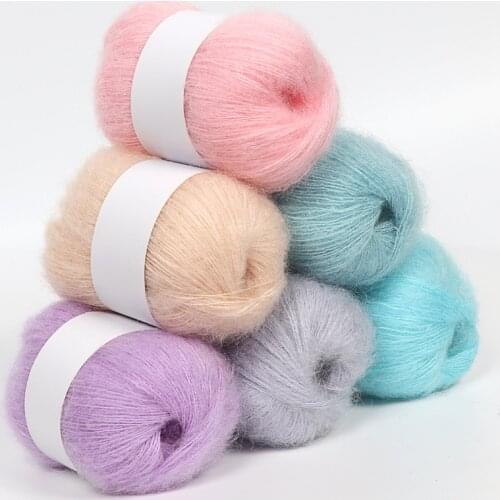 10 Pieces Angora Mohair Hand-Woven DIY Woven Shoes Wool Knitting Yarn Baby Wool Fabric