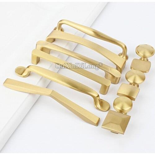 10PCS High Quality European Solid Brass Furniture Handles Cupboard Wardrobe Drawer Kitchen Cabinet Door Pulls Handles and Knobs