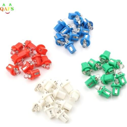 10Pcs/lot Multi Color T5 B8.5D B8.5 SMD LED Car Light Automobiles Light-emitting Diode Instrument Dashboard Light Bulbs DC 12 V