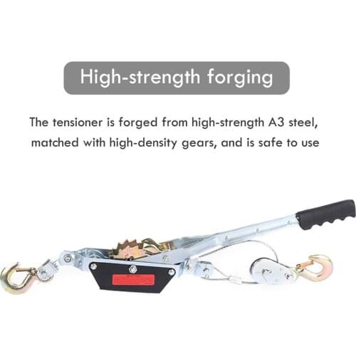 1T2T Hook Cable Puller Anti-reversal Brake Buckle Wire Tensioner Double Hook Liner Hand Winch Puller For Garden Boat spot