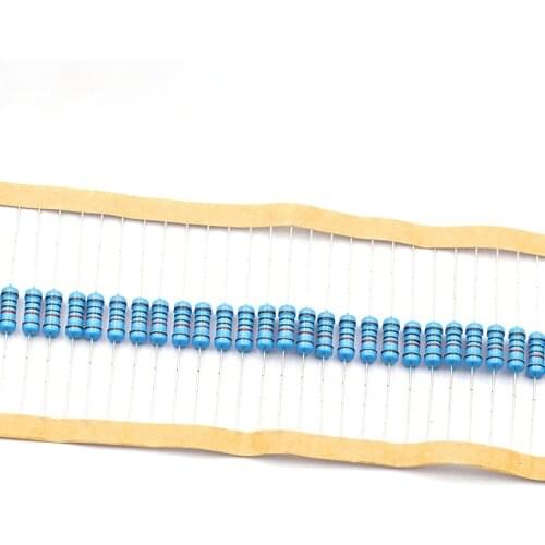 20pcs/lot 1W Metal film resistor 1% 1R~1M Power resistance 1 1.5 2.2 10 100 120 150 220 270 330 470 1K 2.2K 4.7K 10K 100K ohm