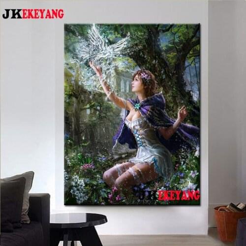 5D DIY square/round Diamond painting Beauty and flower Cross Stitch Diamond Embroidery Pattern Rhinestone J3127