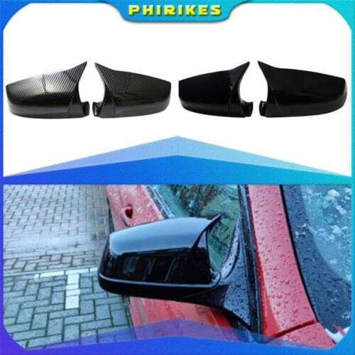 Side Wing Rearview Mirror Cover Cap For BMW 5 6 7 Series E60 E61 E63 E64 LCI F01 F02-F04 F06 F07 F10 F11 F12 F13 Carbon Black