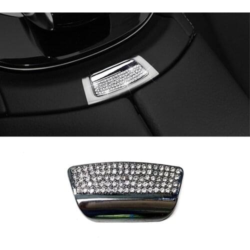 For Mercedes Benz E W213 E200 E220 E250 Center Console Armrest Storage Box Switch Button Cover Trim Crystal Diamond Decal