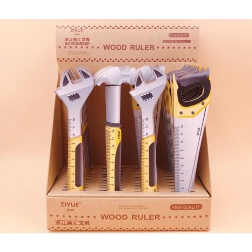 Ellen Brook 12cm Cute Tool Styling Straight Ruler Wooden Kawaii Tools Stationery Cartoon Drawing Gift Office School Supplies