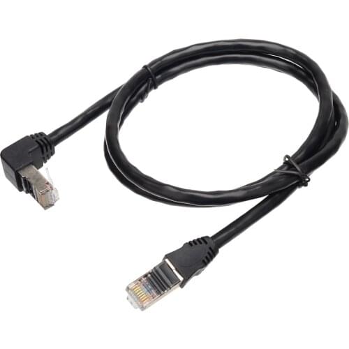 RJ45 cable 26AWG CAT6 UTP Side Angled L Shape RJ45 Patch Cord Shape Ethernet Cable CAT5 Lan Cable Gigabit CAT6 Elbow 1m 1.8m 3m