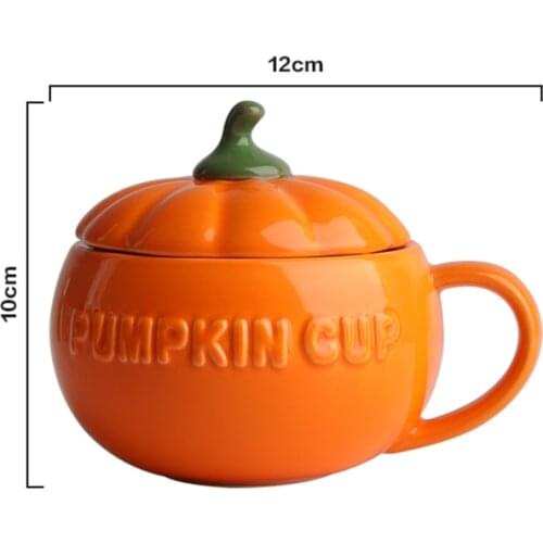 Ceramic Cups Simple Pumpkin Coffee Mugs Breakfast Novelty Personalised Cartoon Cute Mug Coffee Mug Tazze Colazione Travel EE5MK