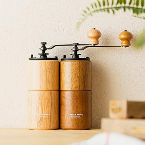 CAFEDE KONA Manual Coffee Grinder with Adjustable Setting Conical Burr Mill Burr Coffee Grinder for French Drip Coffee Mokapot